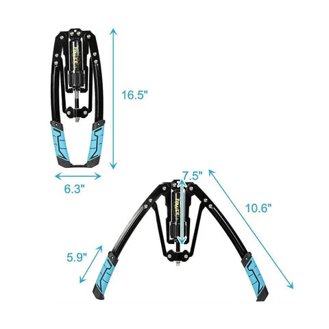 Adjustable Chest Exerciser with Hydraulic Resistance and Textured Grip Handles Valideals Outlet