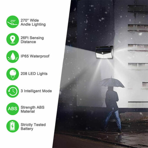 Solar Flood Light with Motion Sensor and 800 Lumens, Waterproof Valideals Outlet