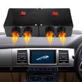12V Car Heater with 500W PTC Element and Dual Switch Control, Four Air Outlets Valideals Outlet