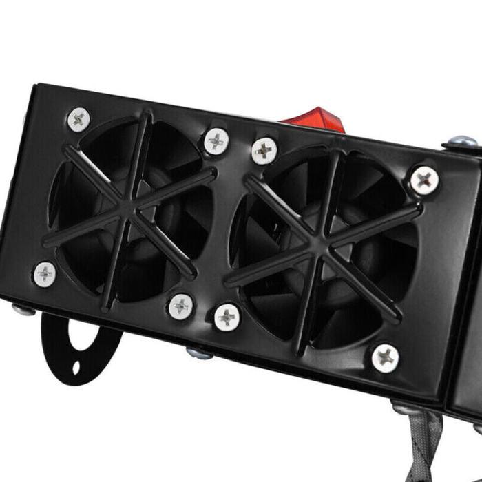 12V Car Heater with 500W PTC Element and Dual Switch Control, Four Air Outlets Valideals Outlet