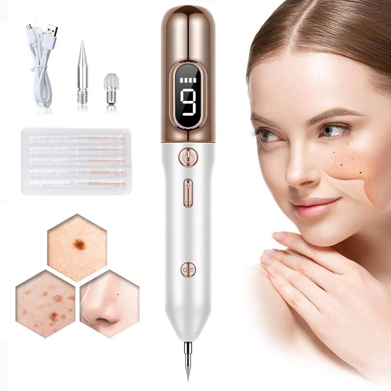 Plasma Pen for Skin Tags and Spots with Nine Intensity Levels, Rechargeable Valideals Outlet