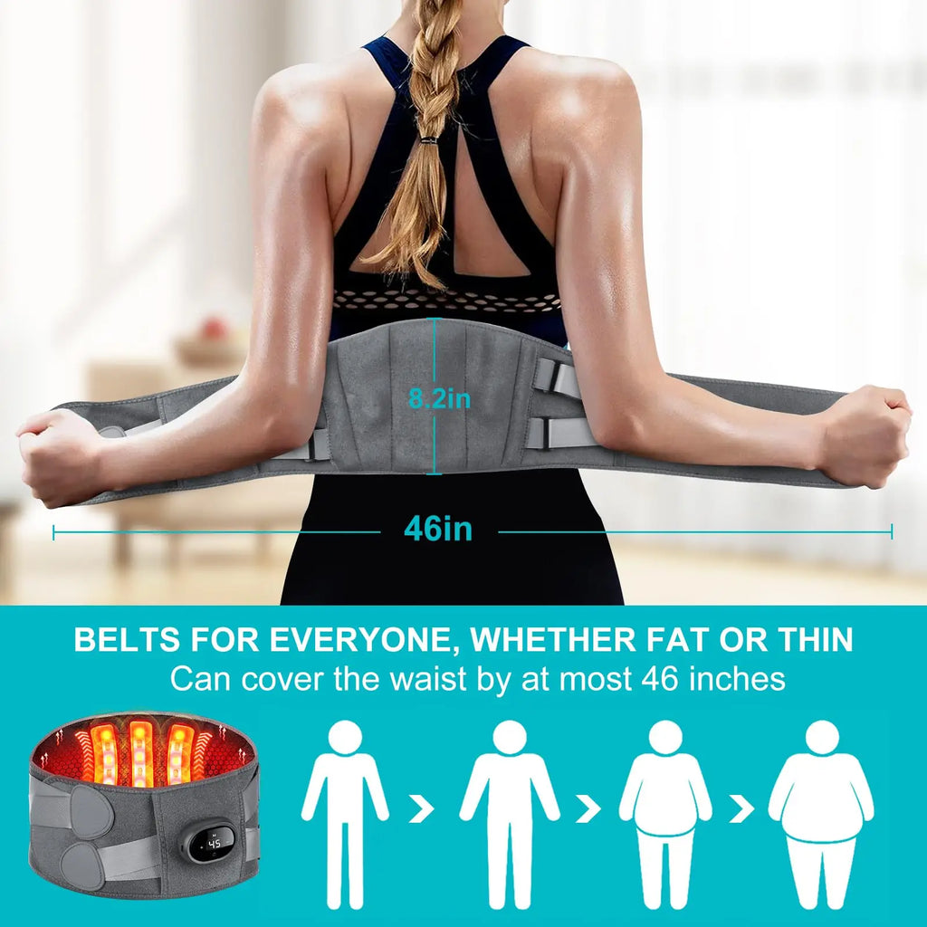 Infrared Heating Wrap with Vibration Therapy and Digital Temperature Control, Cordless Back Massager Valideals Outlet