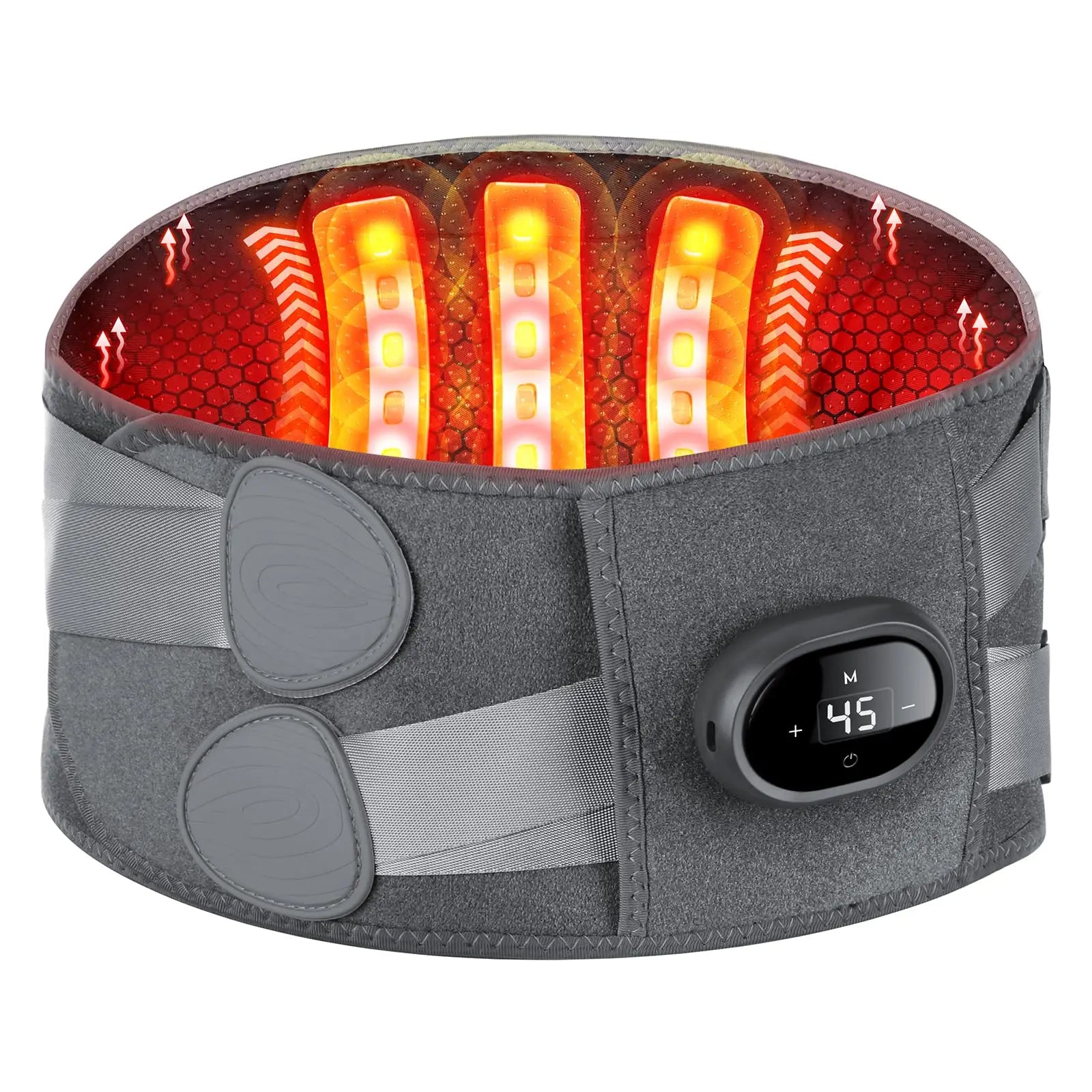 Infrared Heating Wrap with Vibration Therapy and Digital Temperature Control, Cordless Back Massager Valideals Outlet