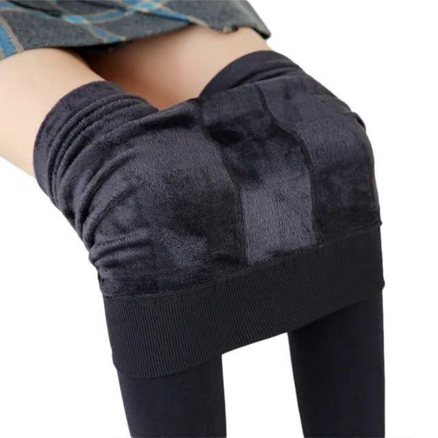 Thermal Leggings with Fleece Lining and High-Rise Waist, Four-Way Stretch Valideals Outlet