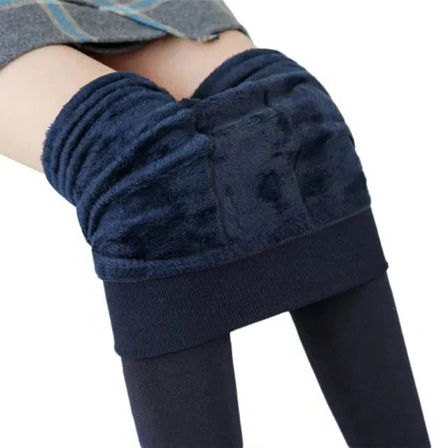 Thermal Leggings with Fleece Lining and High-Rise Waist, Four-Way Stretch Valideals Outlet