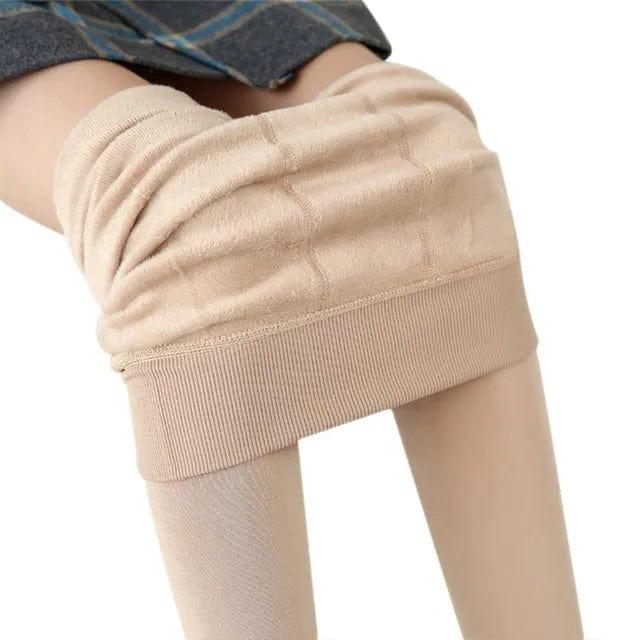 Thermal Leggings with Fleece Lining and High-Rise Waist, Four-Way Stretch Valideals Outlet